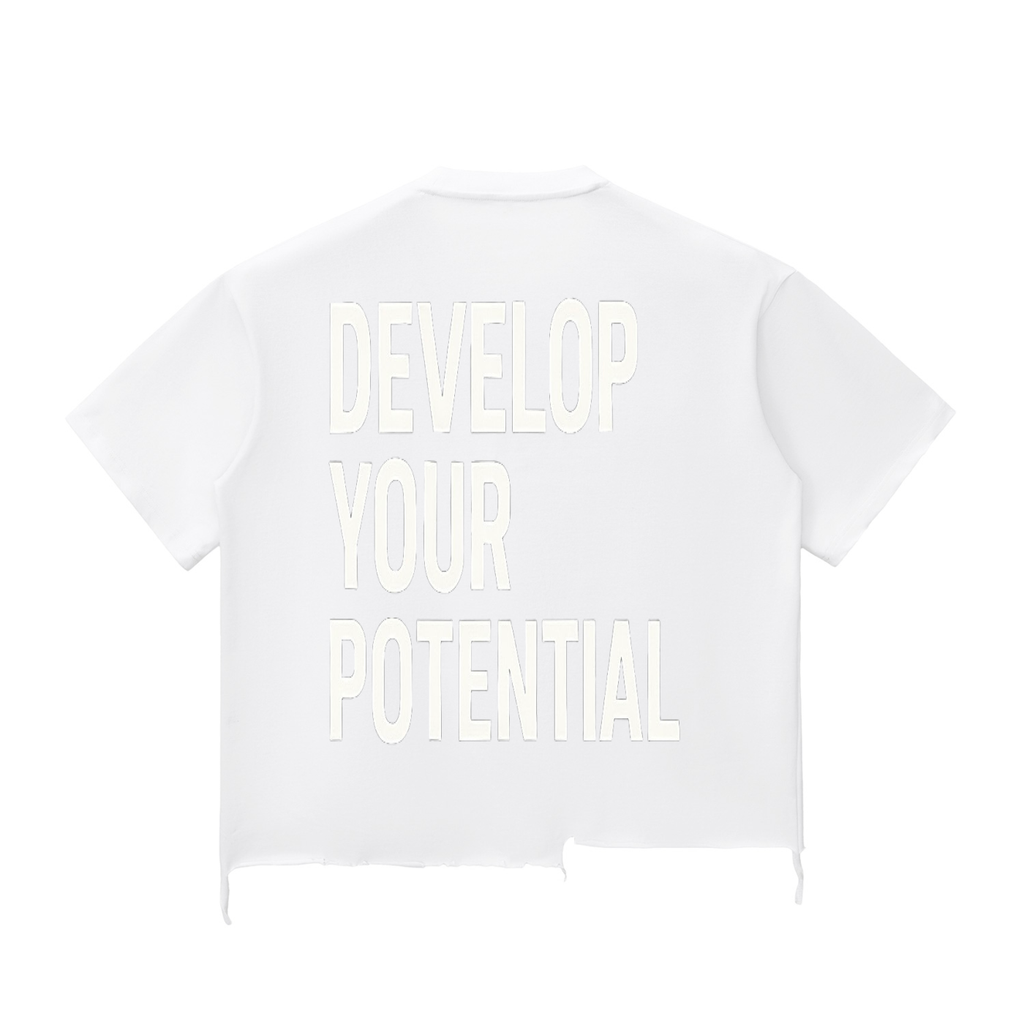 Snow Wash Raw-Hem Boxy T-shirt