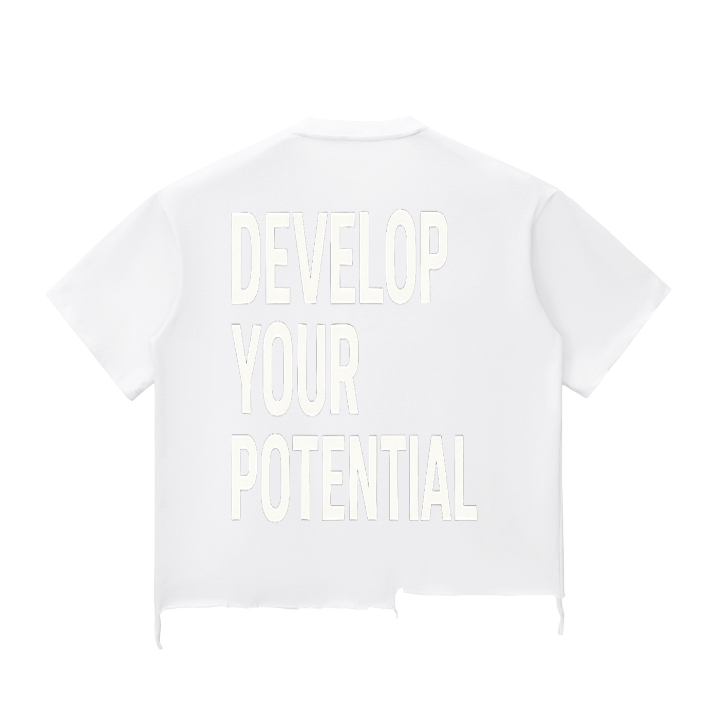 Snow Wash Raw-Hem Boxy T-shirt