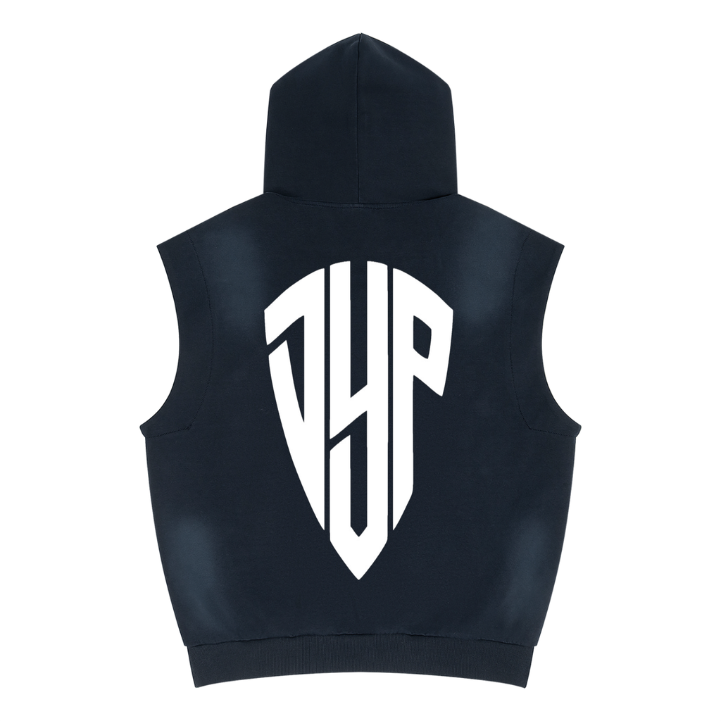 Unisex Vintage Wash Sun Fade Sleeveless Hoodie