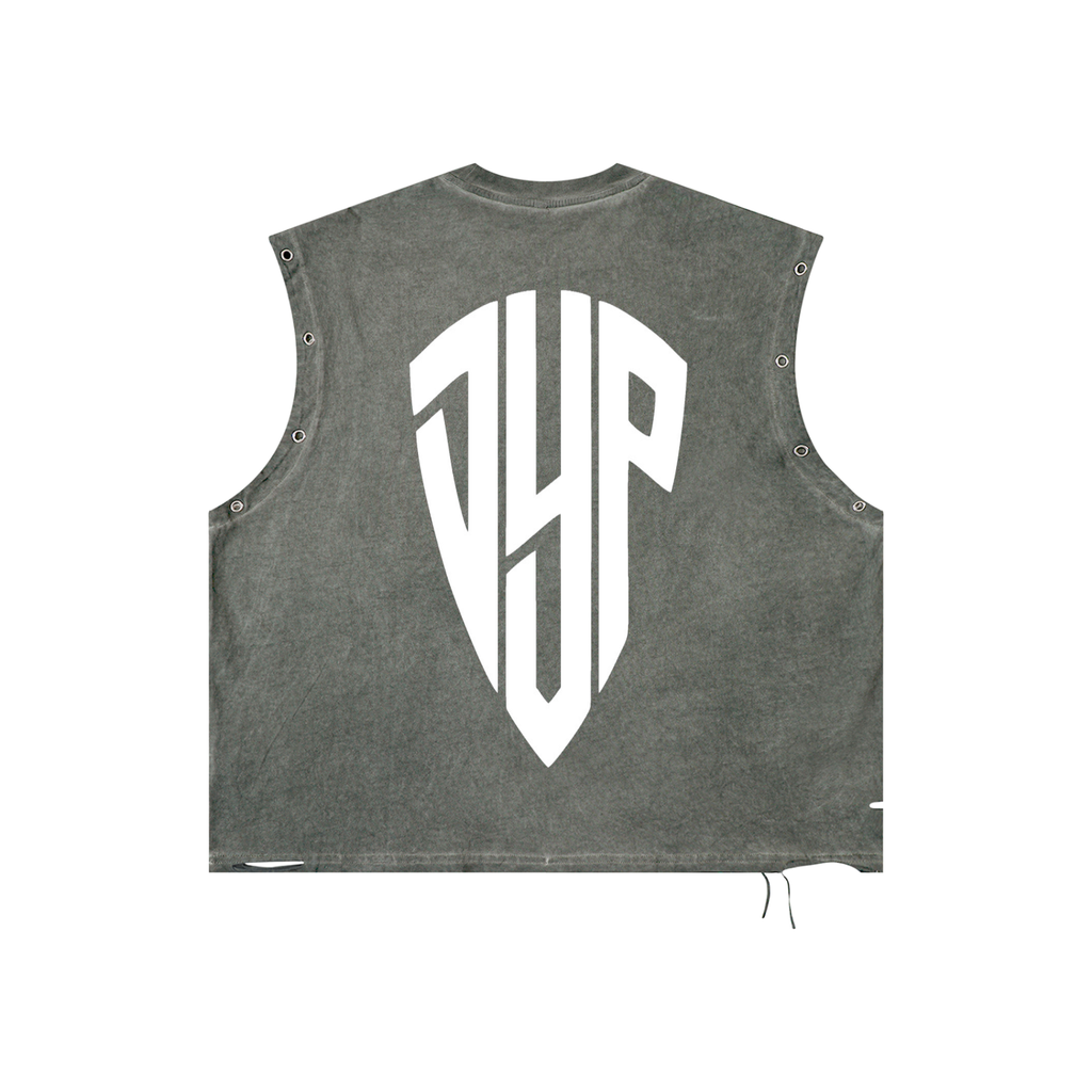Distressed Grommet Eyelet Tank Top