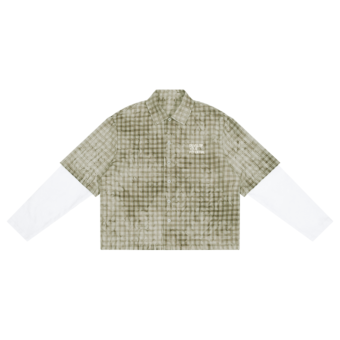Unisex Vintage Wash Plaid Short Sleeve Shirt
