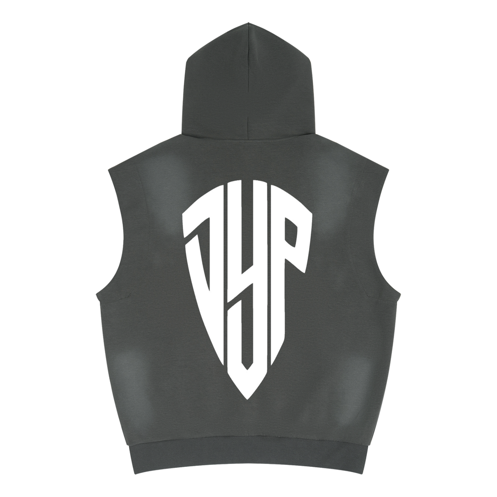 Unisex Vintage Wash Sun Fade Sleeveless Hoodie