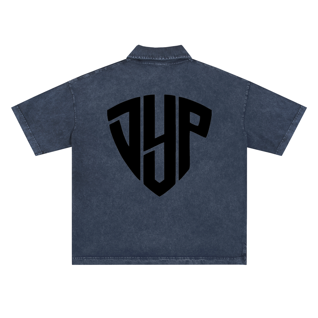 Heavyweight Snow-Washed Polo T-Shirt
