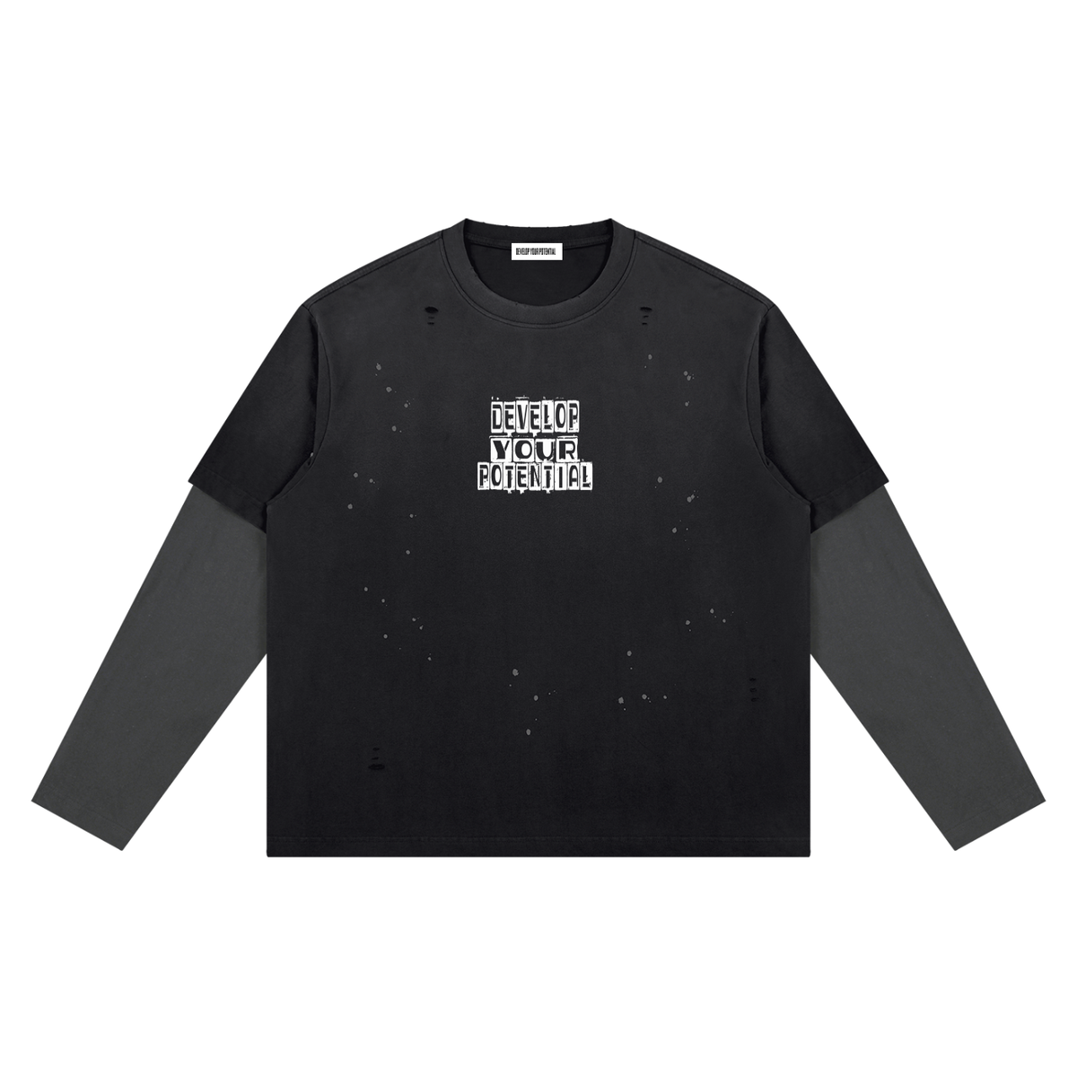 Unisex Vintage Wash Distressed Layer T-Shirt
