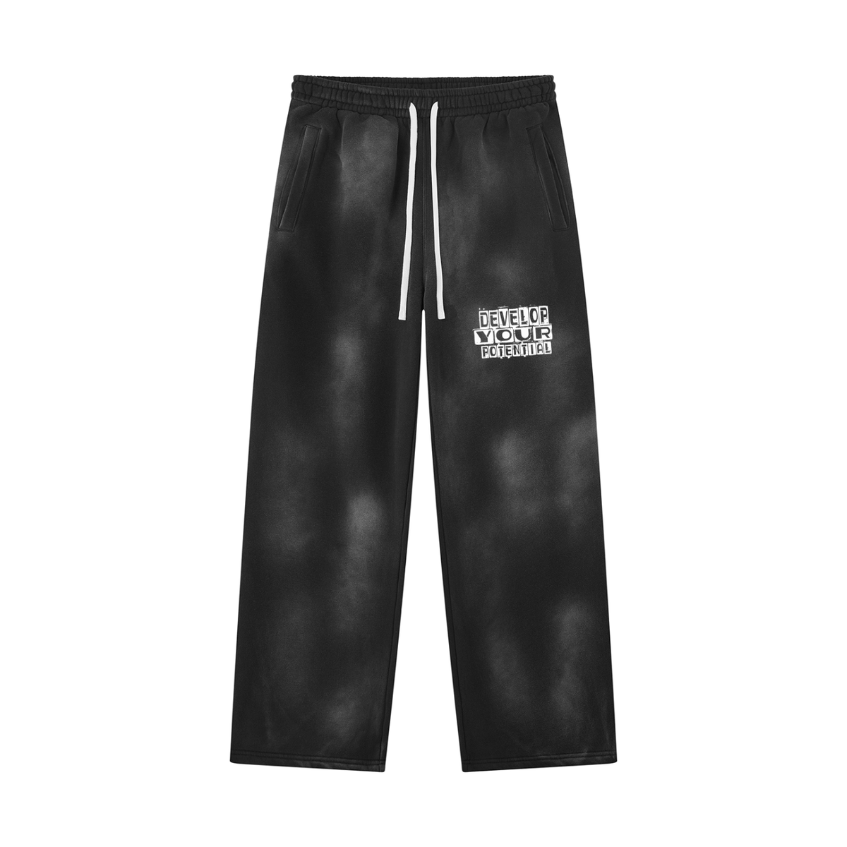 Unisex Sunfade Wide Leg Fleece Sweatpants
