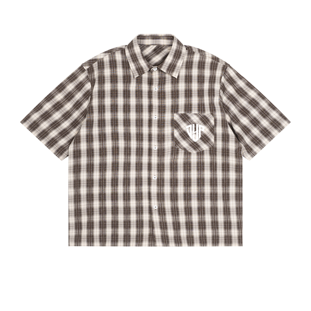 Unisex Boxy Plaid Short Sleeve Shirt