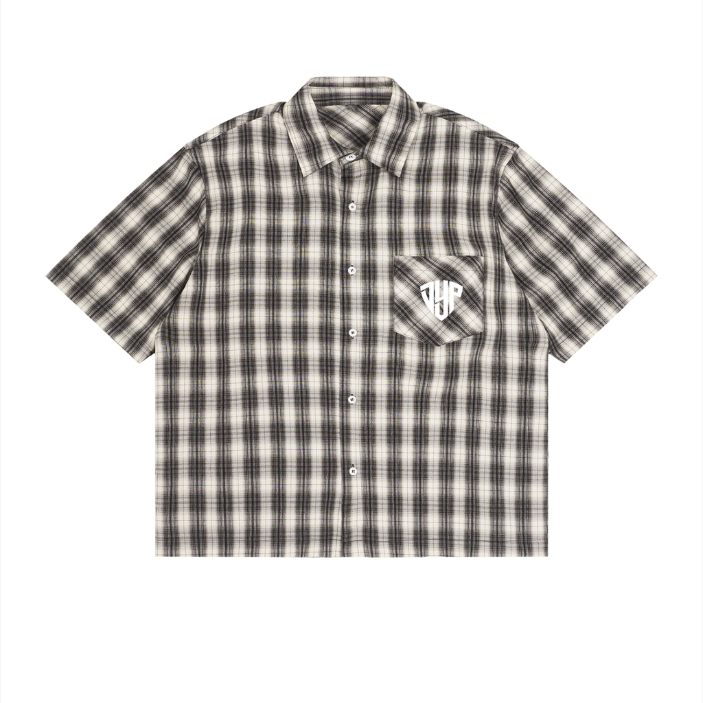 Unisex Boxy Plaid Short Sleeve Shirt
