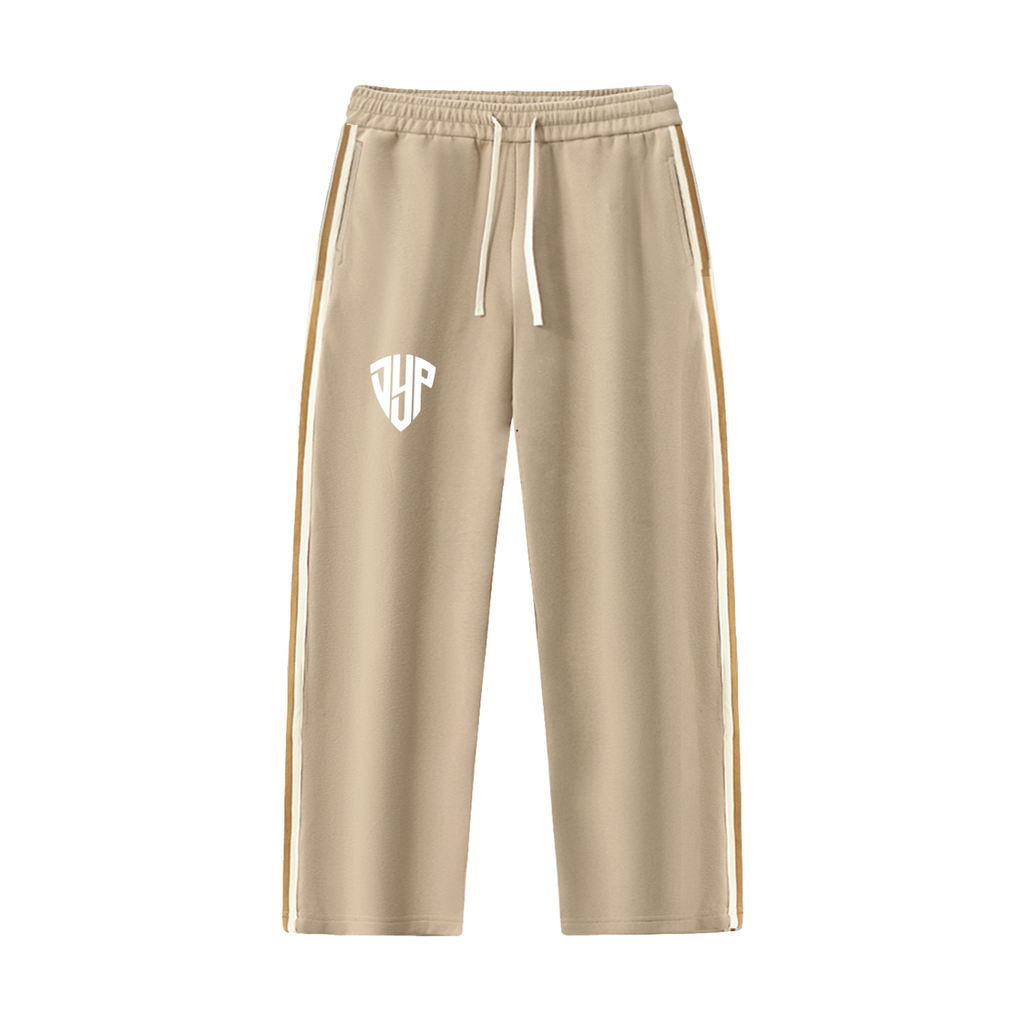 Contrast Side-Stripe Straight-Leg  Pants
