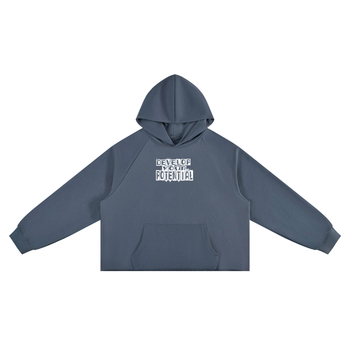 Unisex Vintage Wash Raw Edge Boxy Hoodie