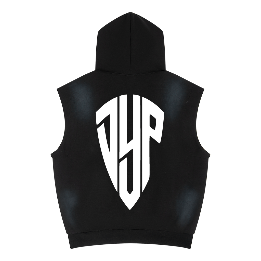 Unisex Vintage Wash Sun Fade Sleeveless Hoodie