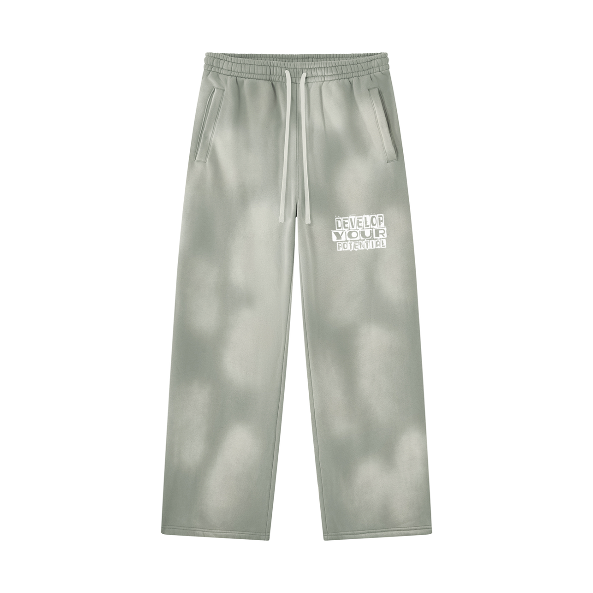 Unisex Sunfade Wide Leg Fleece Sweatpants