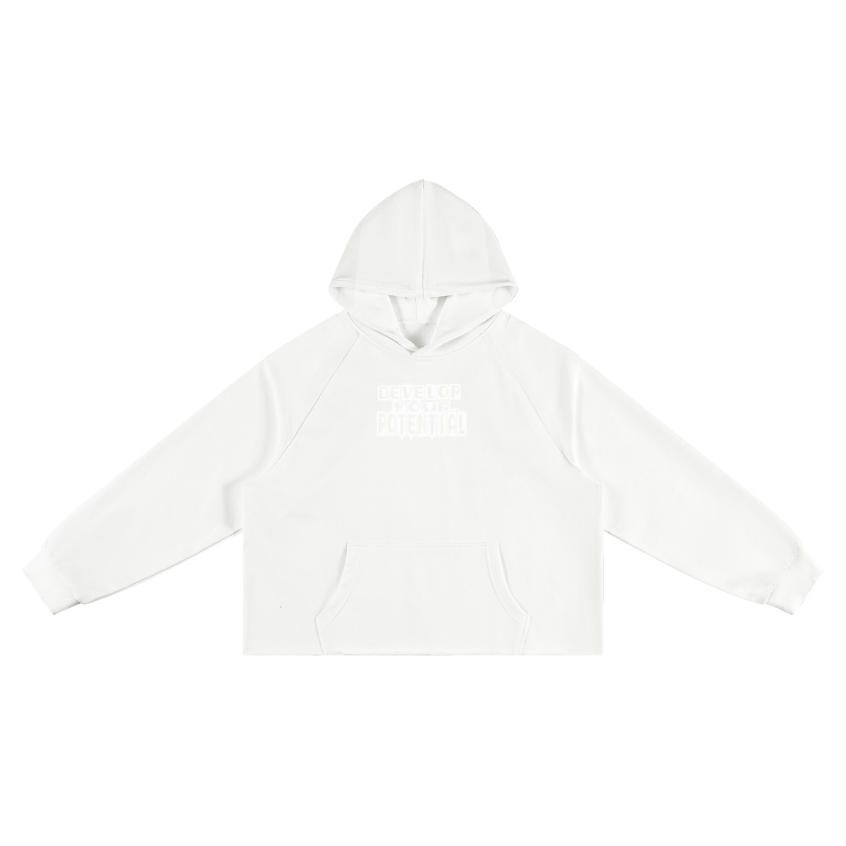 Unisex Vintage Wash Raw Edge Boxy Hoodie