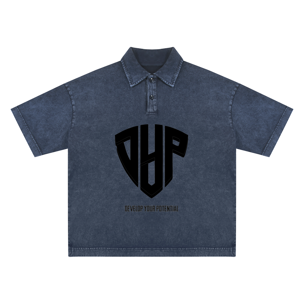 Heavyweight Snow-Washed Polo T-Shirt