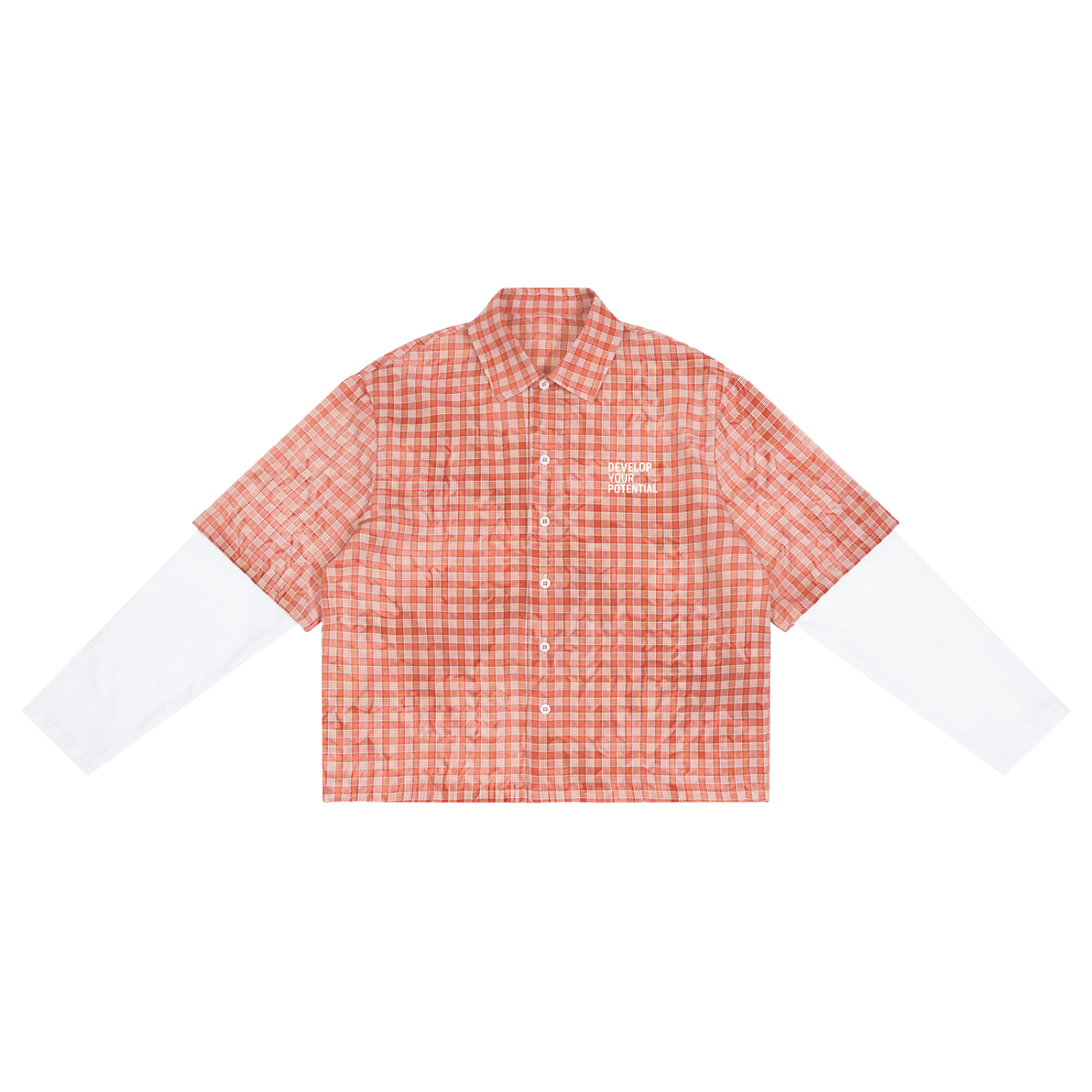 Unisex Vintage Wash Plaid Short Sleeve Shirt