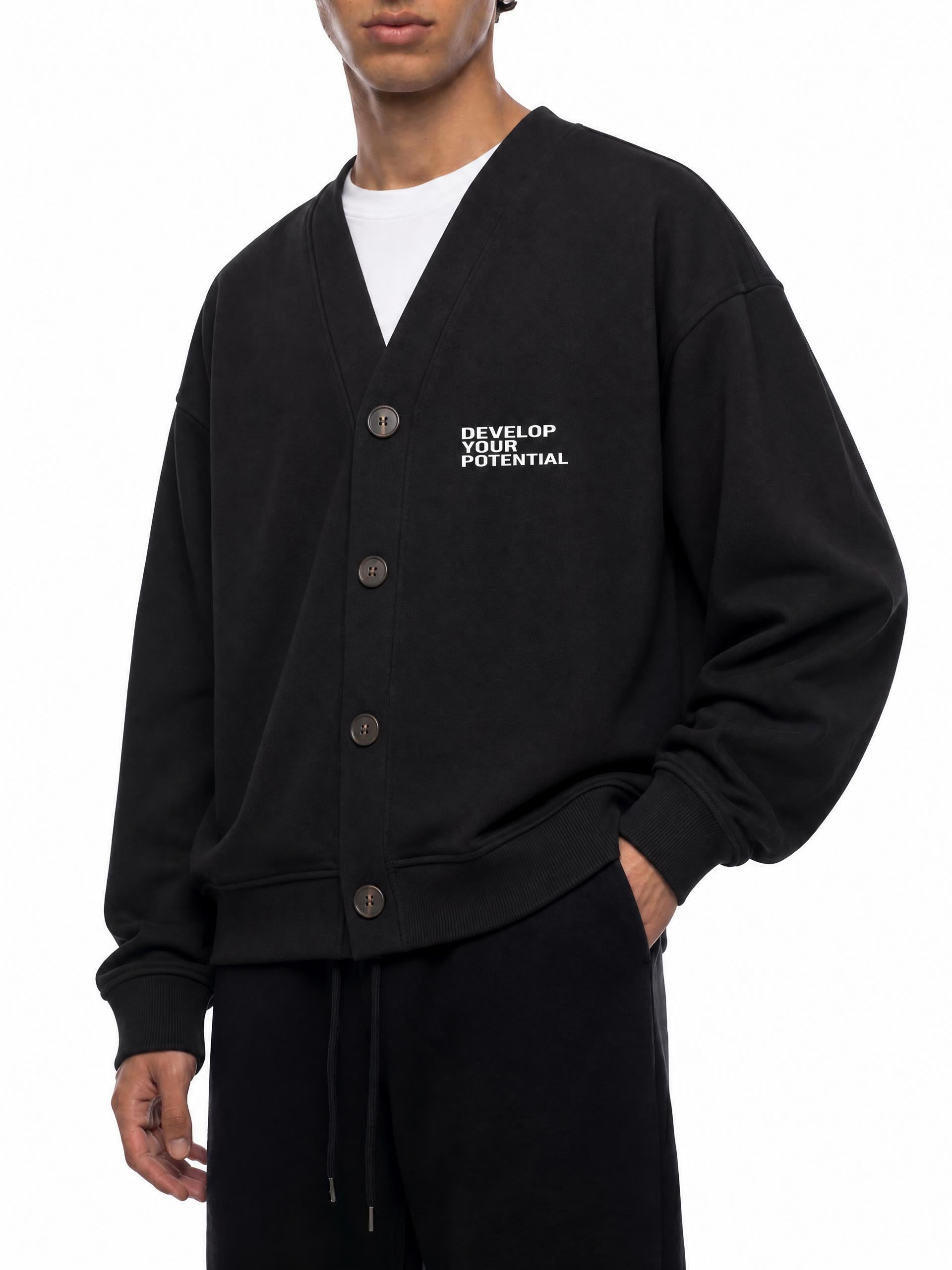 Essential Heavyweight Sweat Cardigan