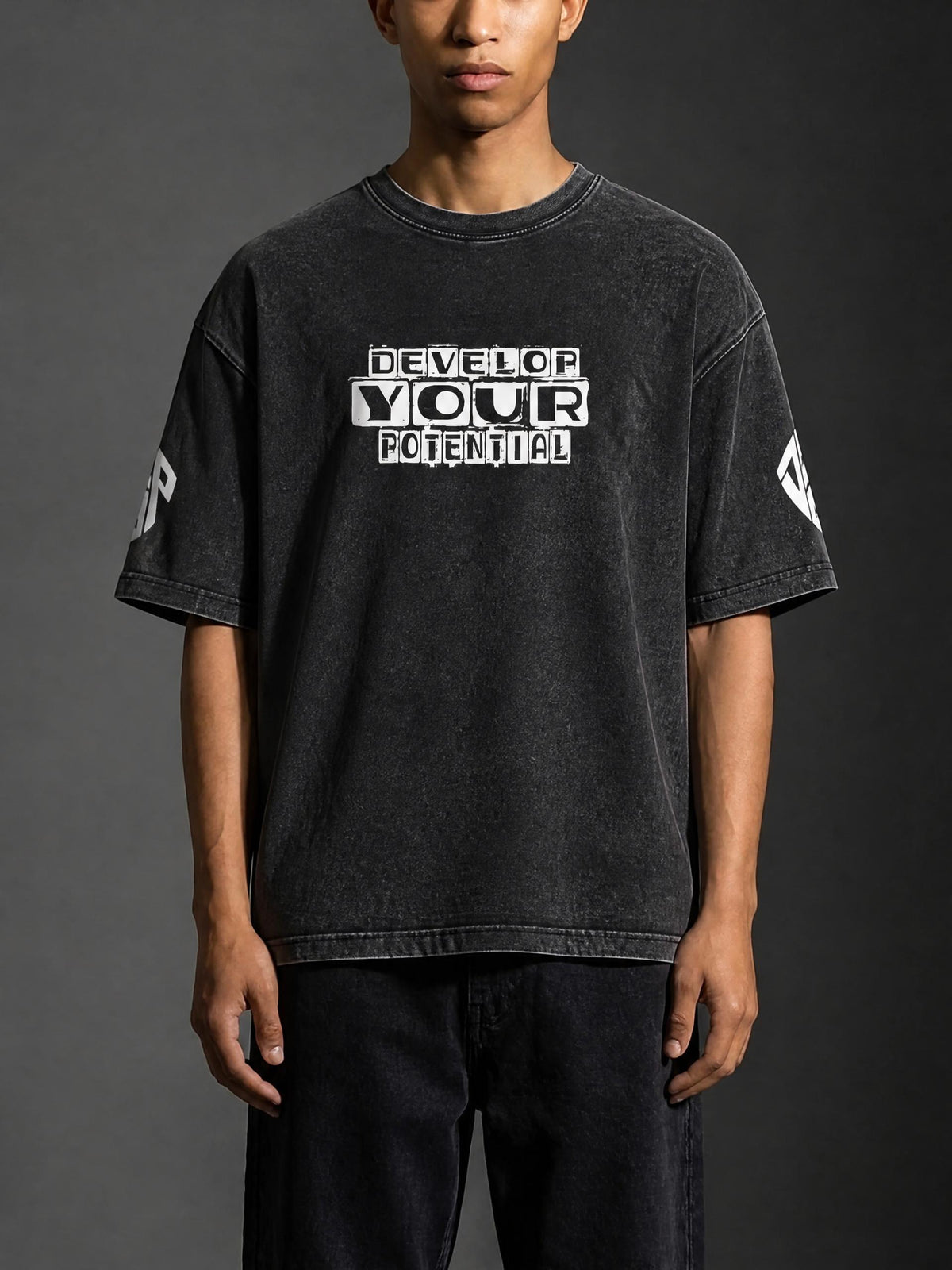 Mineral Wash Boxy Cotton T-Shirt