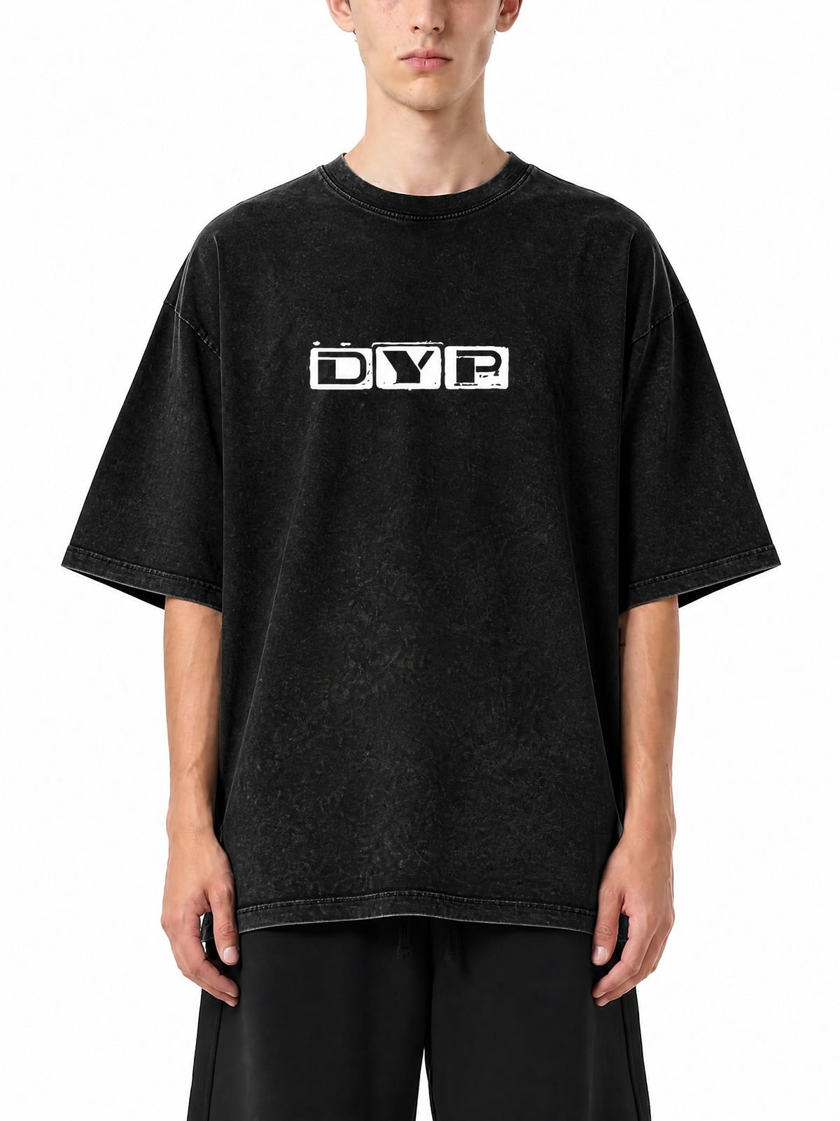 Snow Washed Oversized Cotton T-Shirt