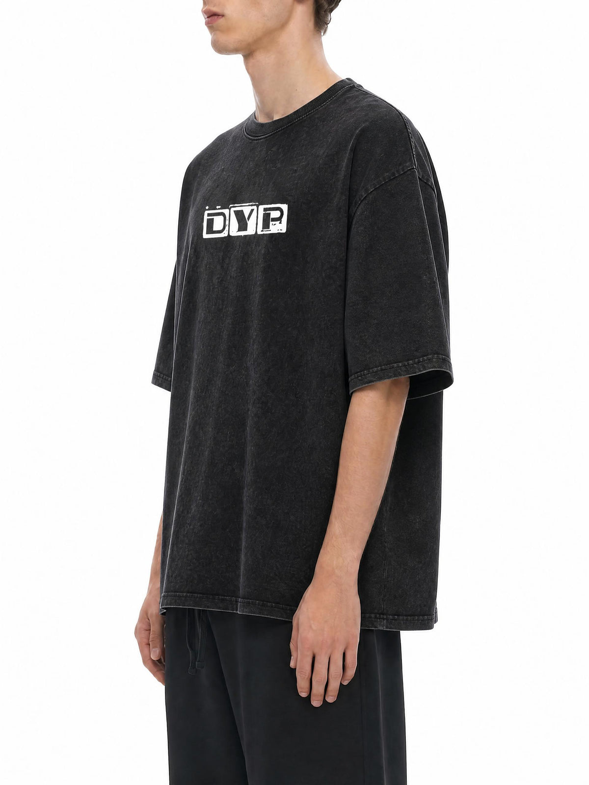 Snow Washed Oversized Cotton T-Shirt
