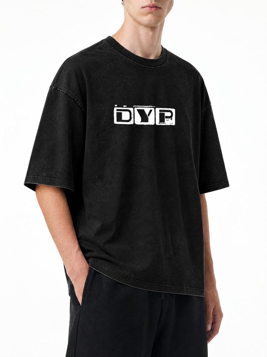 Snow Washed Oversized Cotton T-Shirt