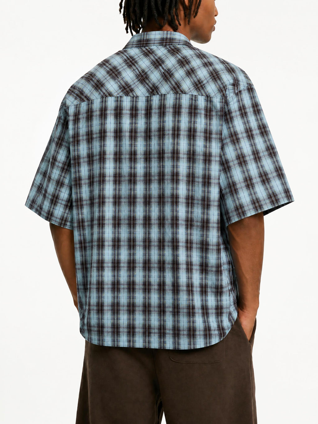 Unisex Boxy Plaid Short Sleeve Shirt