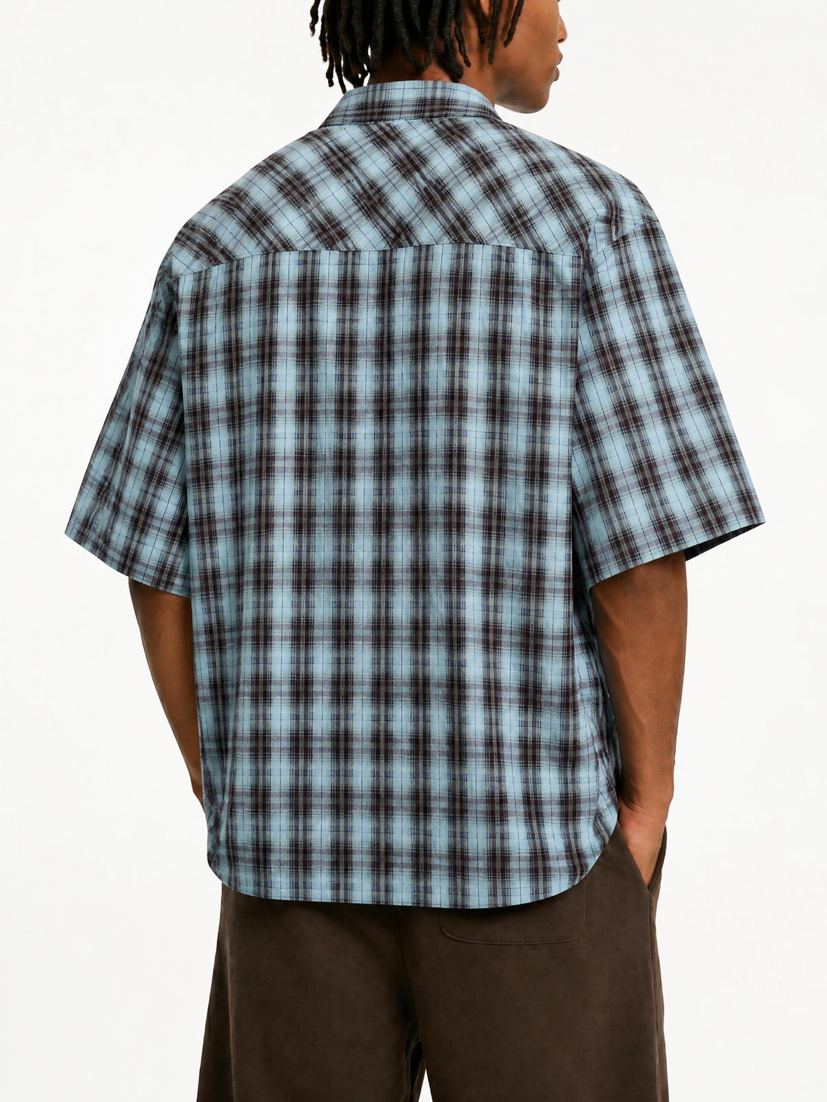 Unisex Boxy Plaid Short Sleeve Shirt