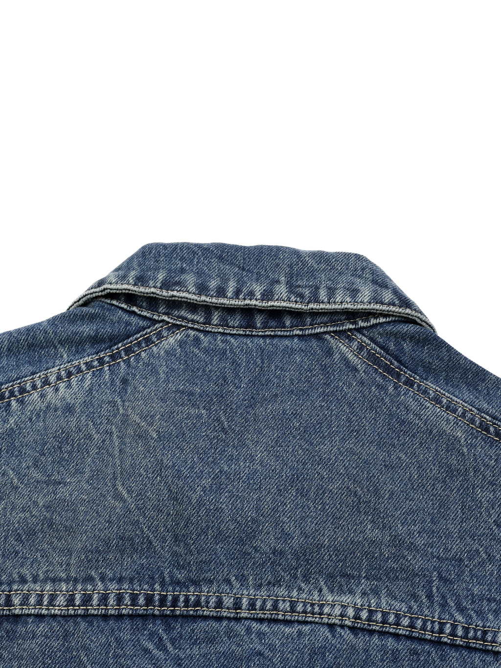 Vintage Wash Zip Up Denim Jacket
